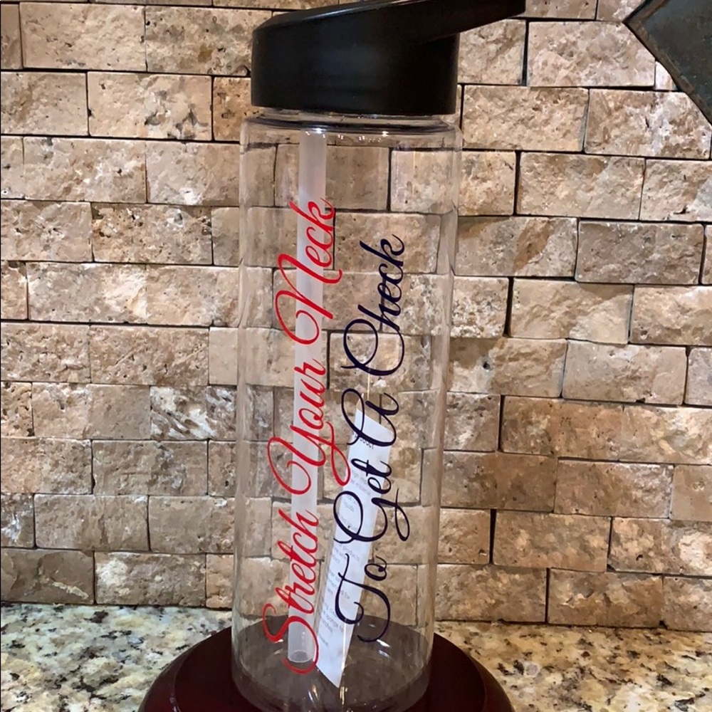 Stretch Your Neck To Get A Check Water Bottle